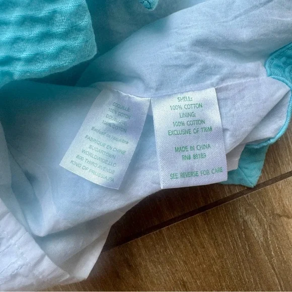 Lilly Pulitzer Magnolia Breakwater Blue and White Embroidered Top Sz 00 - Picture 6 of 6